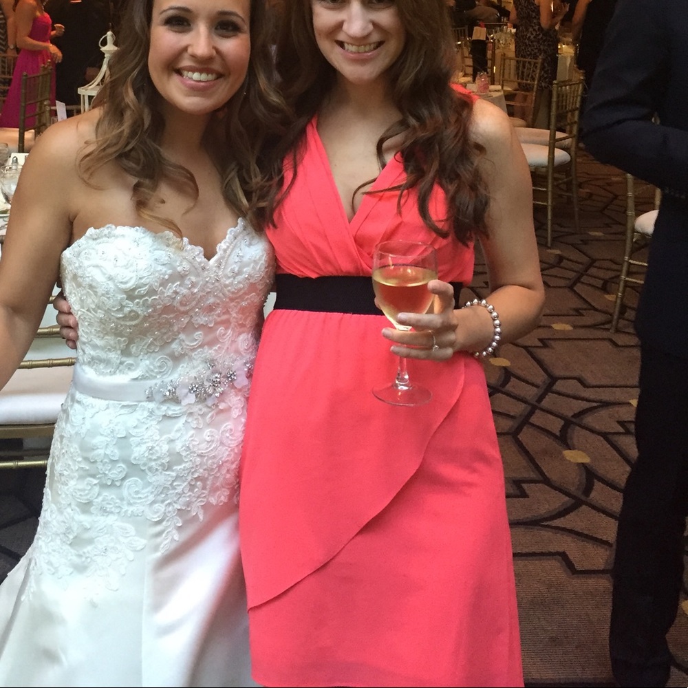 Peachy/ coral dress